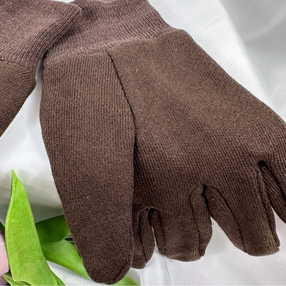 3 pack Jersey work gloves brown